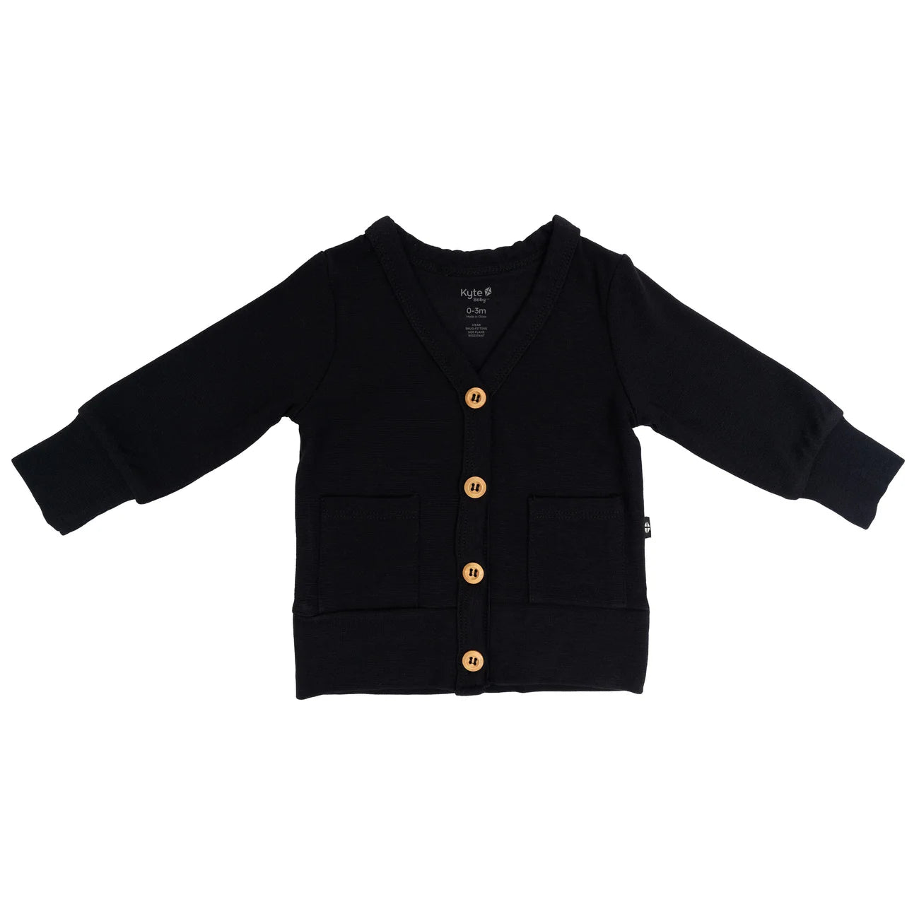 Kyte Baby Bamboo Jersey Toddler Cardigan in Midnight