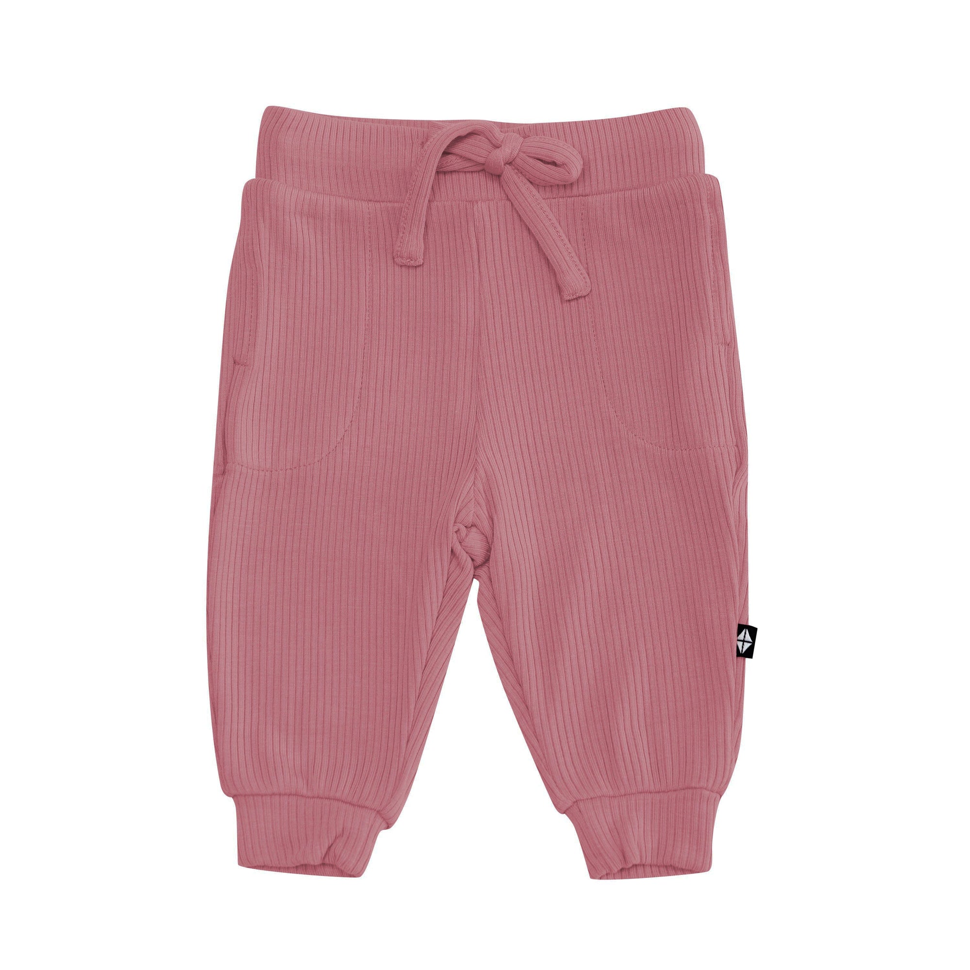 Kyte Baby Ribbed Jogger Pant in Dusty Rose
