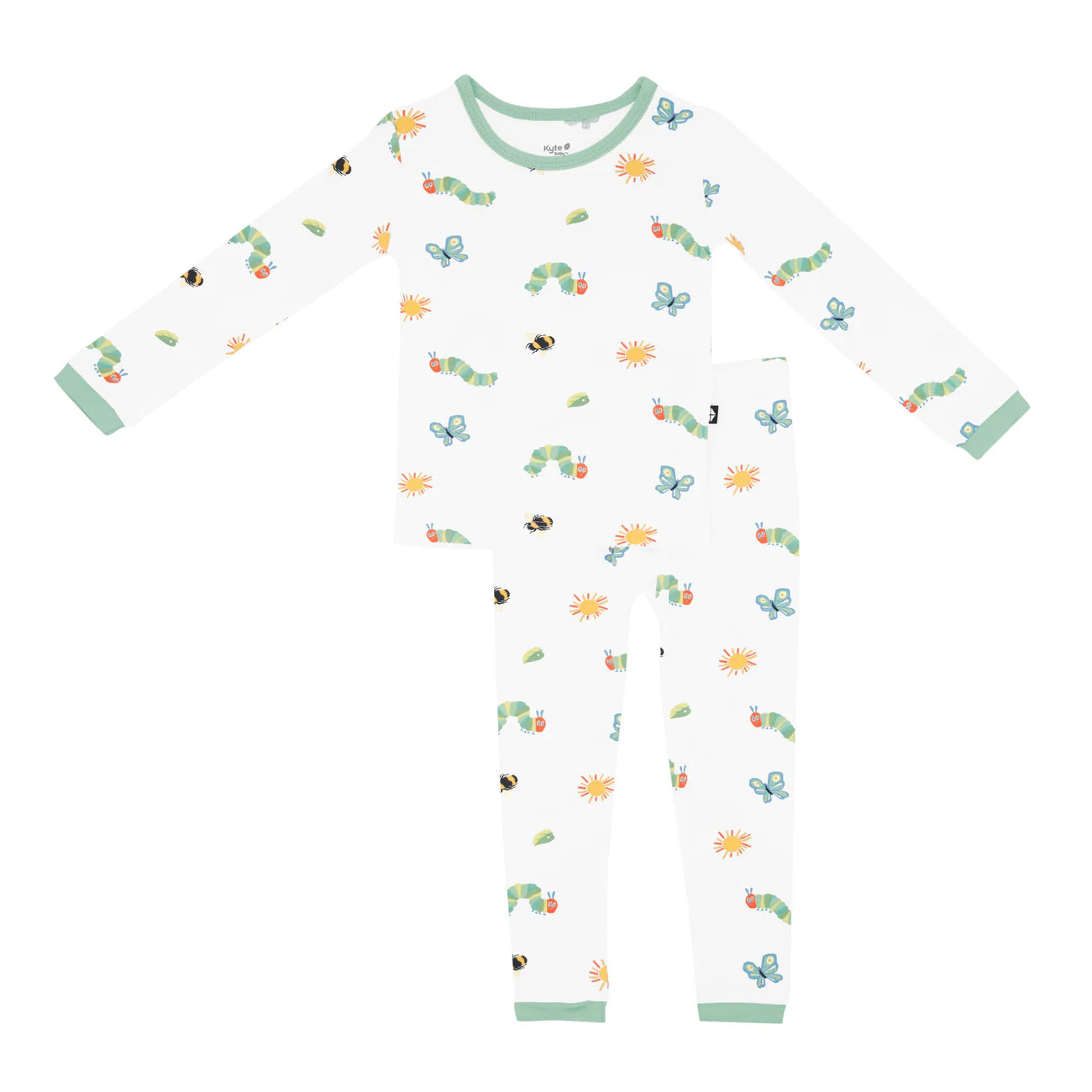 Kyte Baby Long Sleeve Pajamas in Very Hungry Caterpillar