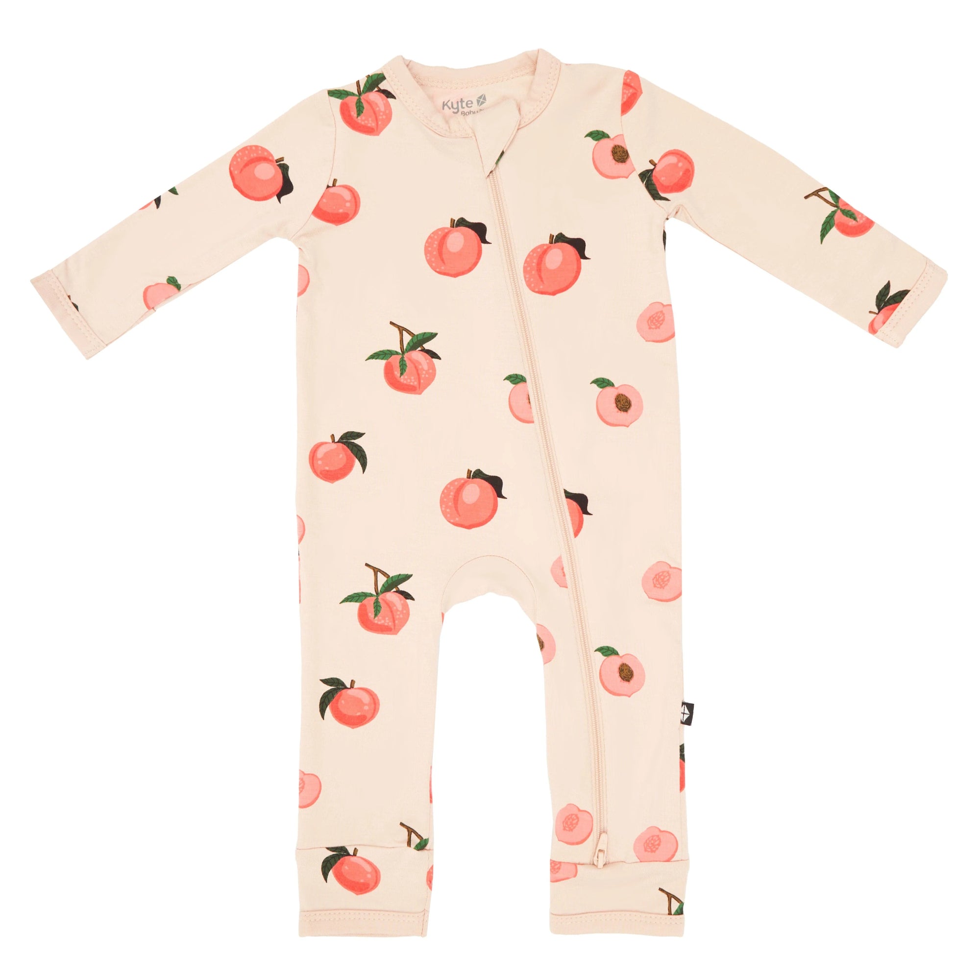 Kyte Baby Zippered Romper in Peach - Size 0-3 Months