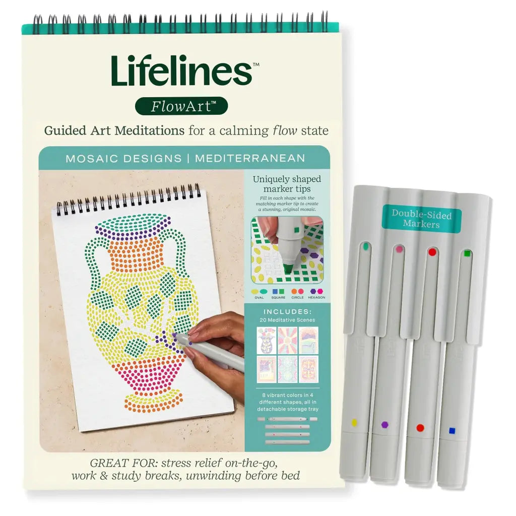 Lifelines FlowArt™ - Stamp by Shape (Mosaic), Mediterranean