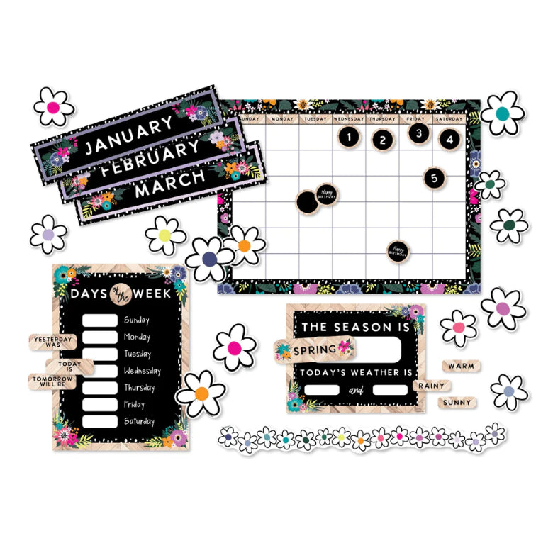 Midnight Meadow - Calendar Bulletin Board Set by Schoolgirl Style
