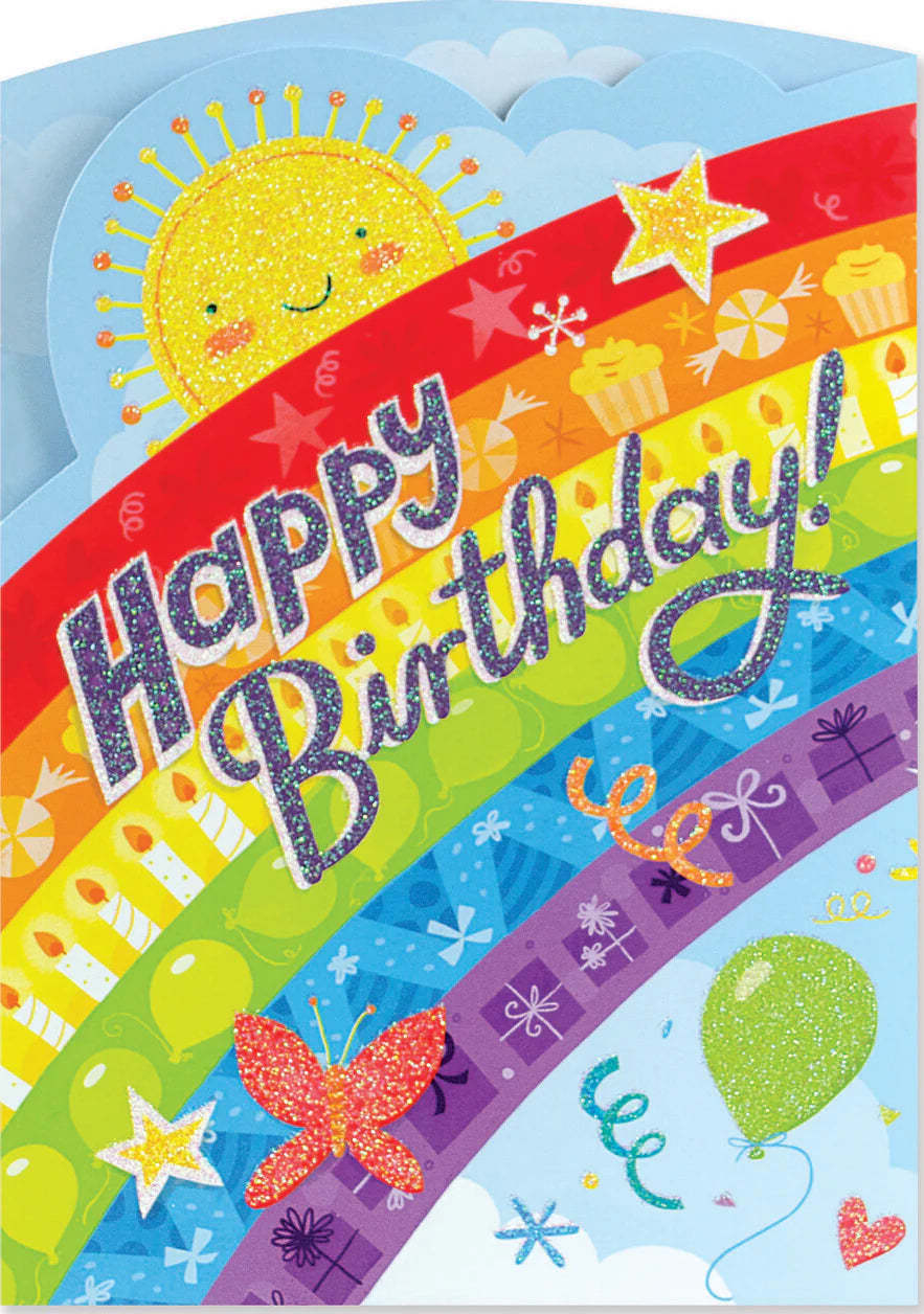 Tri-Fold Rainbow Birthday Card