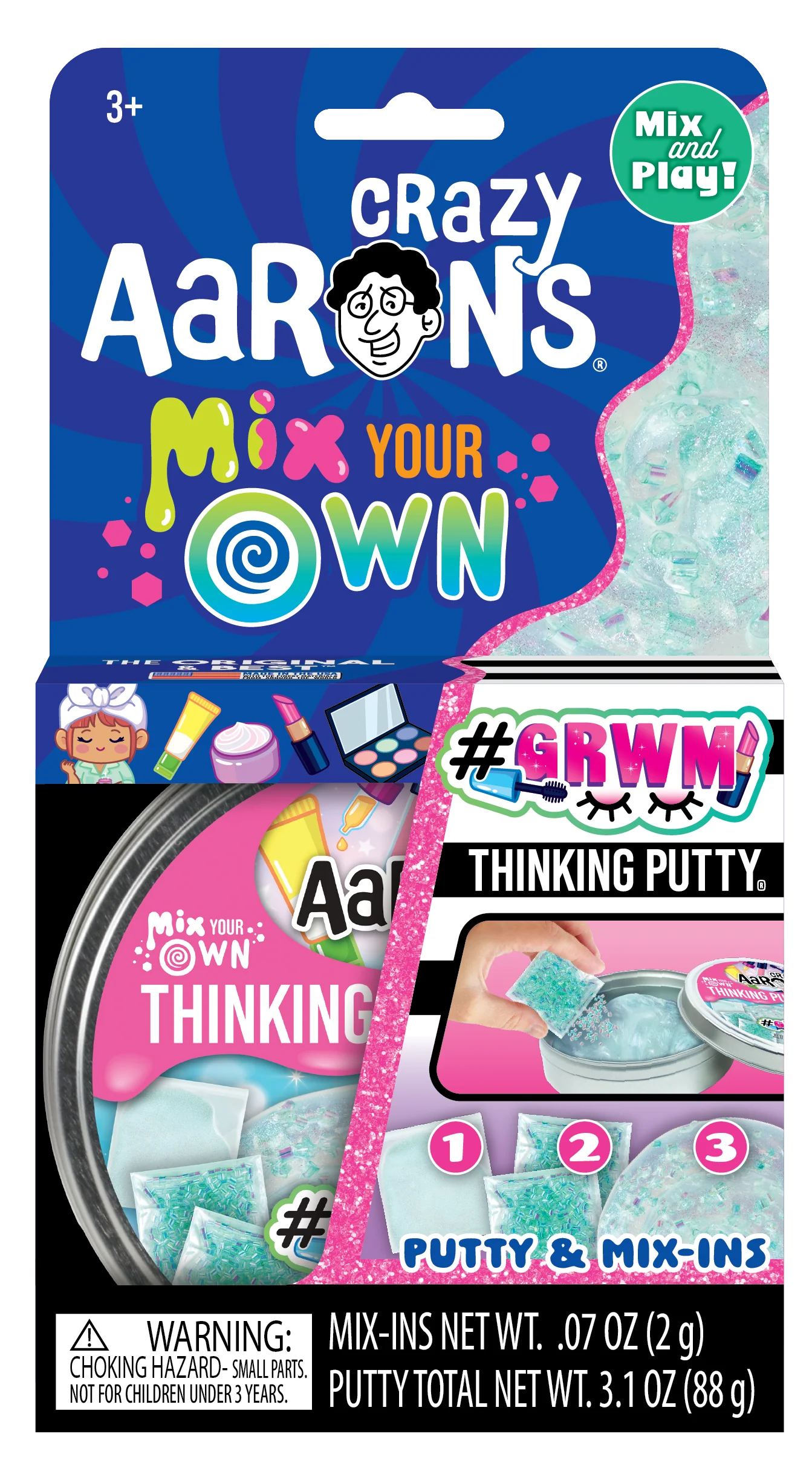 Crazy Aaron's Thinking Putty - GRWM Mix It 4" Tin