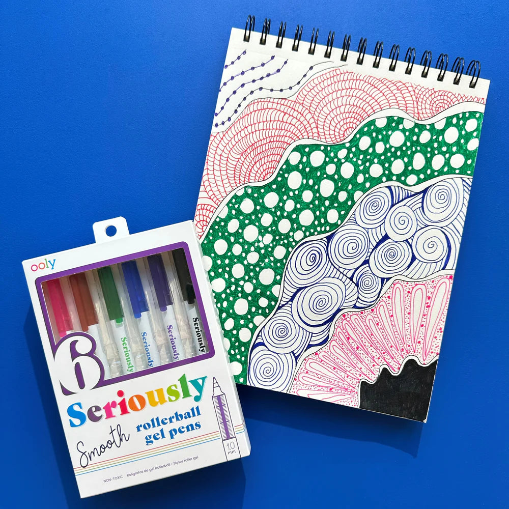 Ooly Seriously Smooth Rollerball Gel Pens - Set of 6