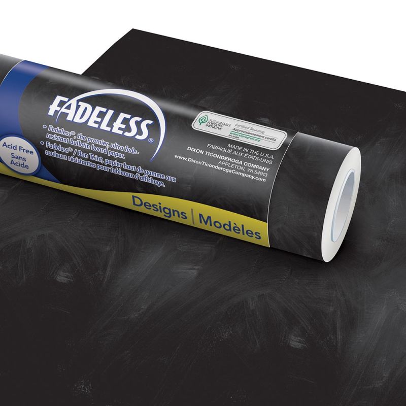 Chalkboard Fadeless Bulletin Board Paper Roll, 4'x12'