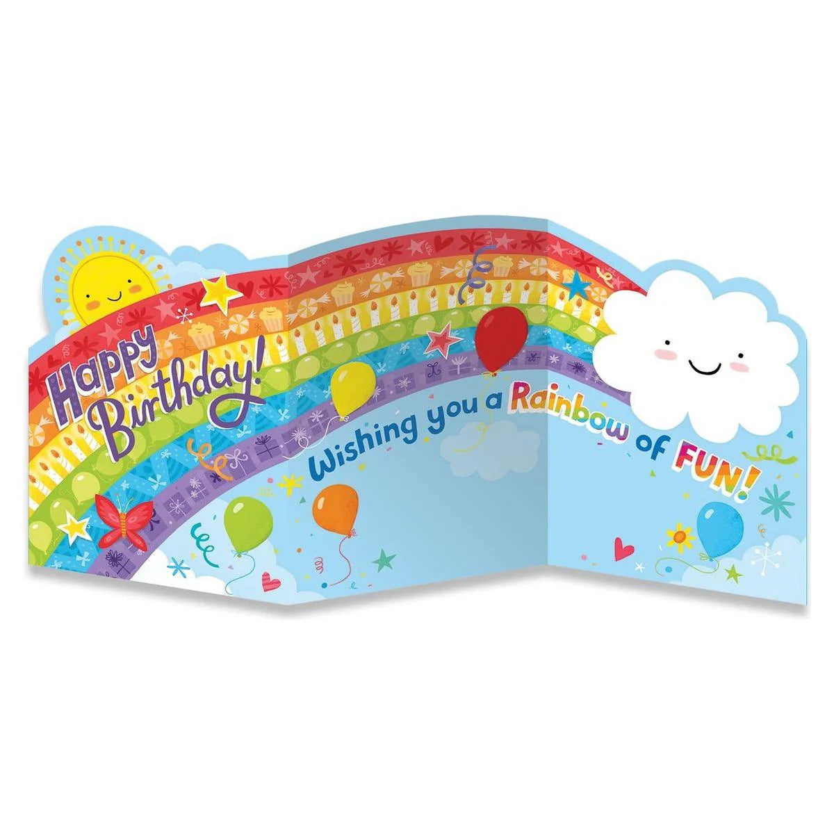 Tri-Fold Rainbow Birthday Card