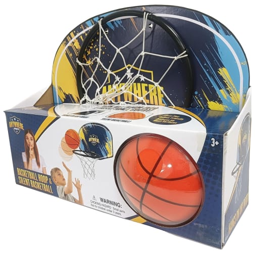 Silent Basketball & Hoop Bundle Set