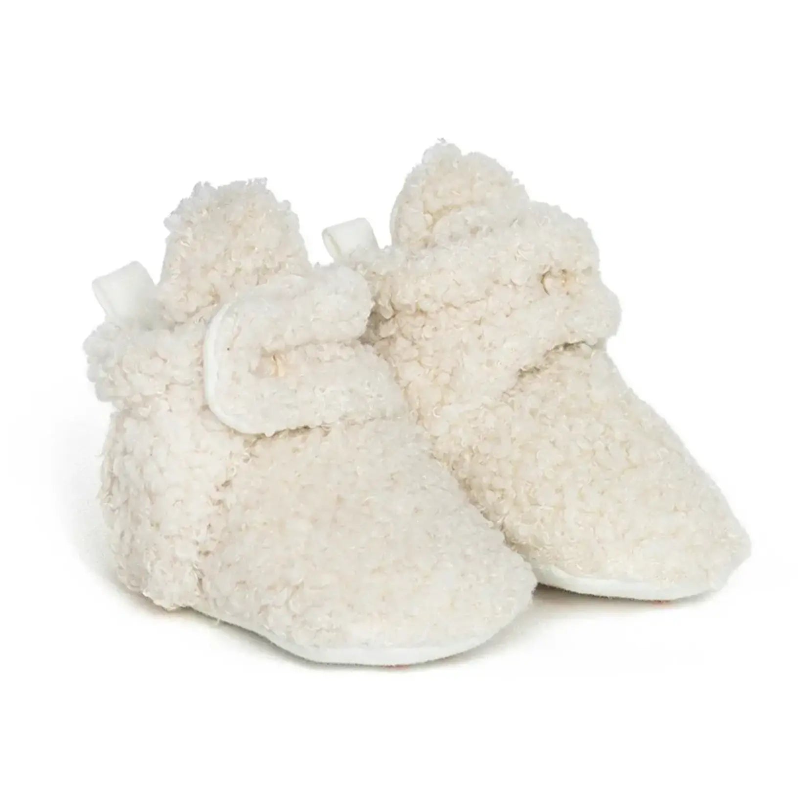Robeez Beige Sherpa Snap Booties - Size 3-6 Months