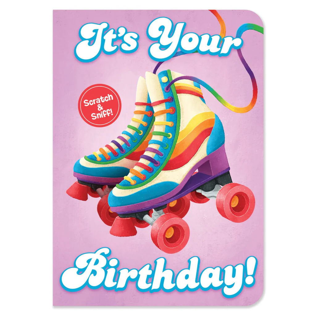 Strawberry Roller Skate Scratch & Sniff Birthday Card