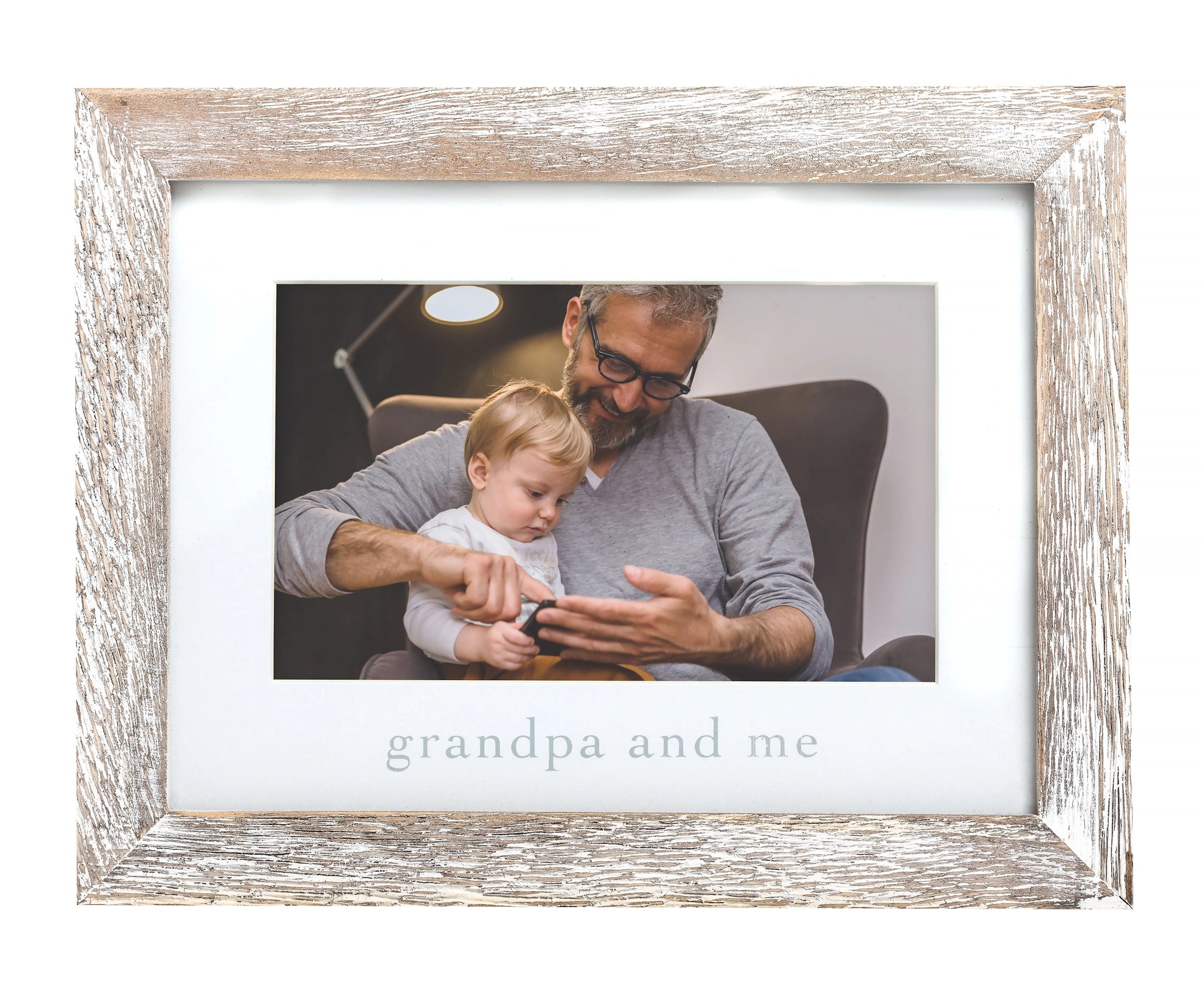 Grandpa and Me Rustic Photo Frame
