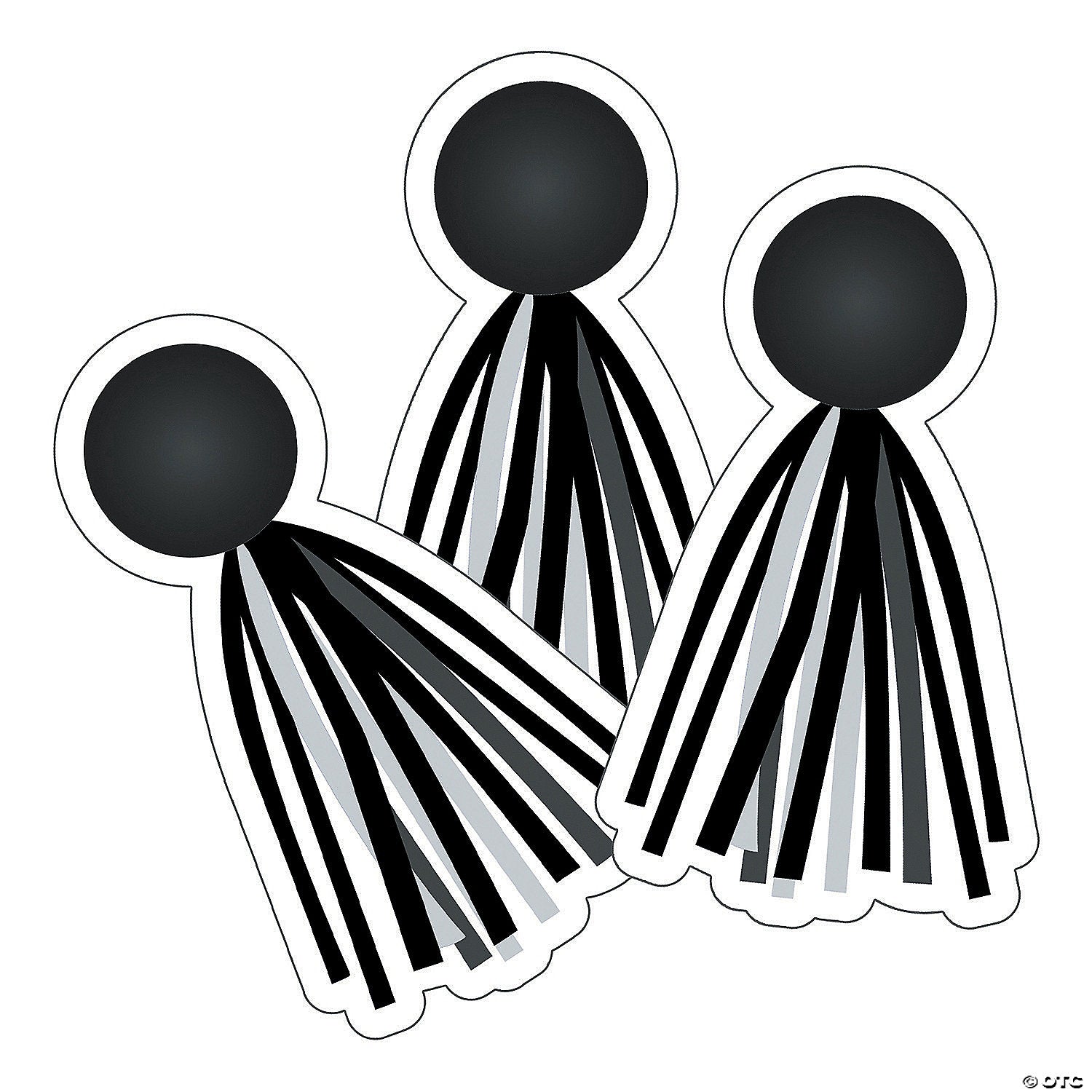 Simply Stylish Black & White Tassels