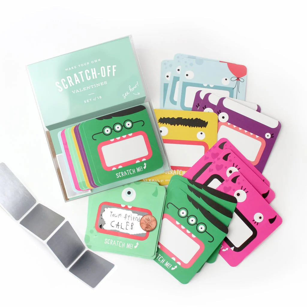 Monster Scratch Off Valentine's Day Cards