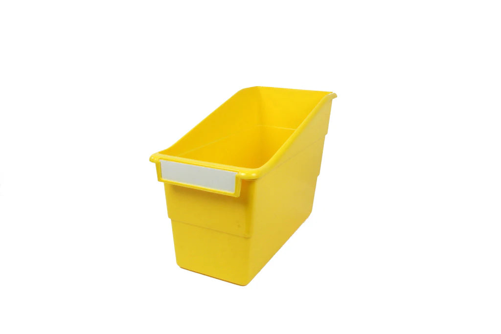 Tattle Shelf File W/Label Holder: Yellow