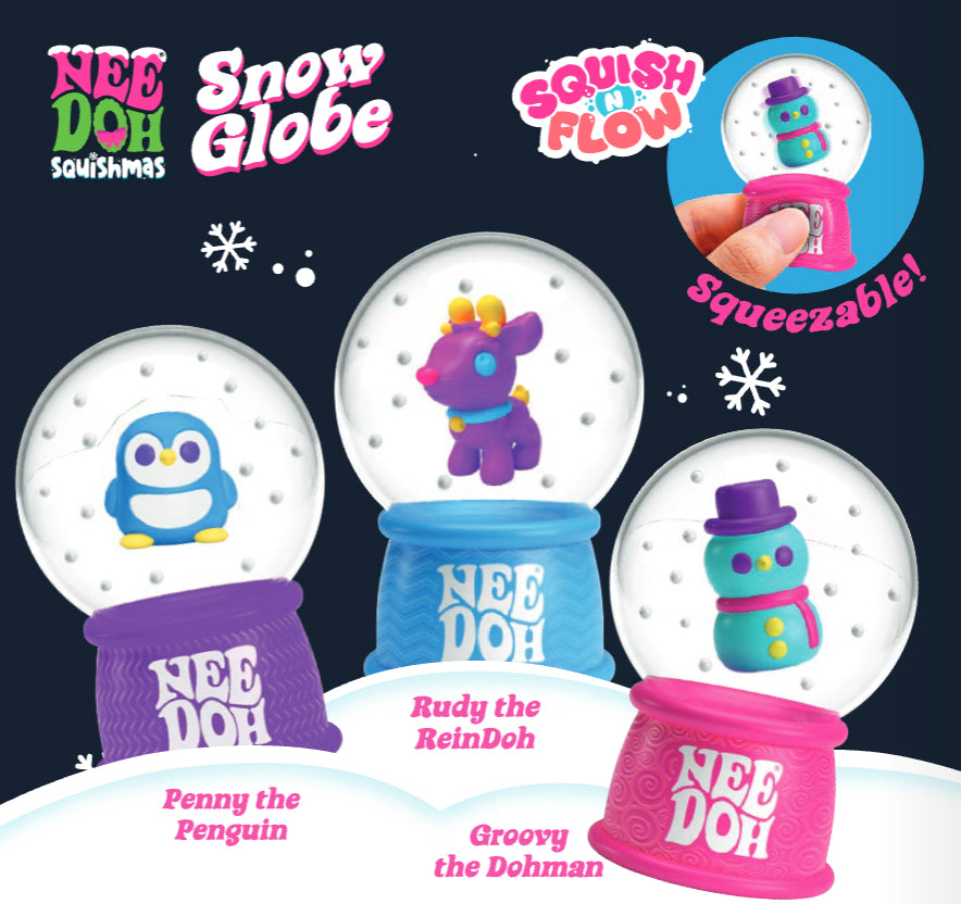 NeeDoh Squishmas Squish N' Flow Snow Globe 2025