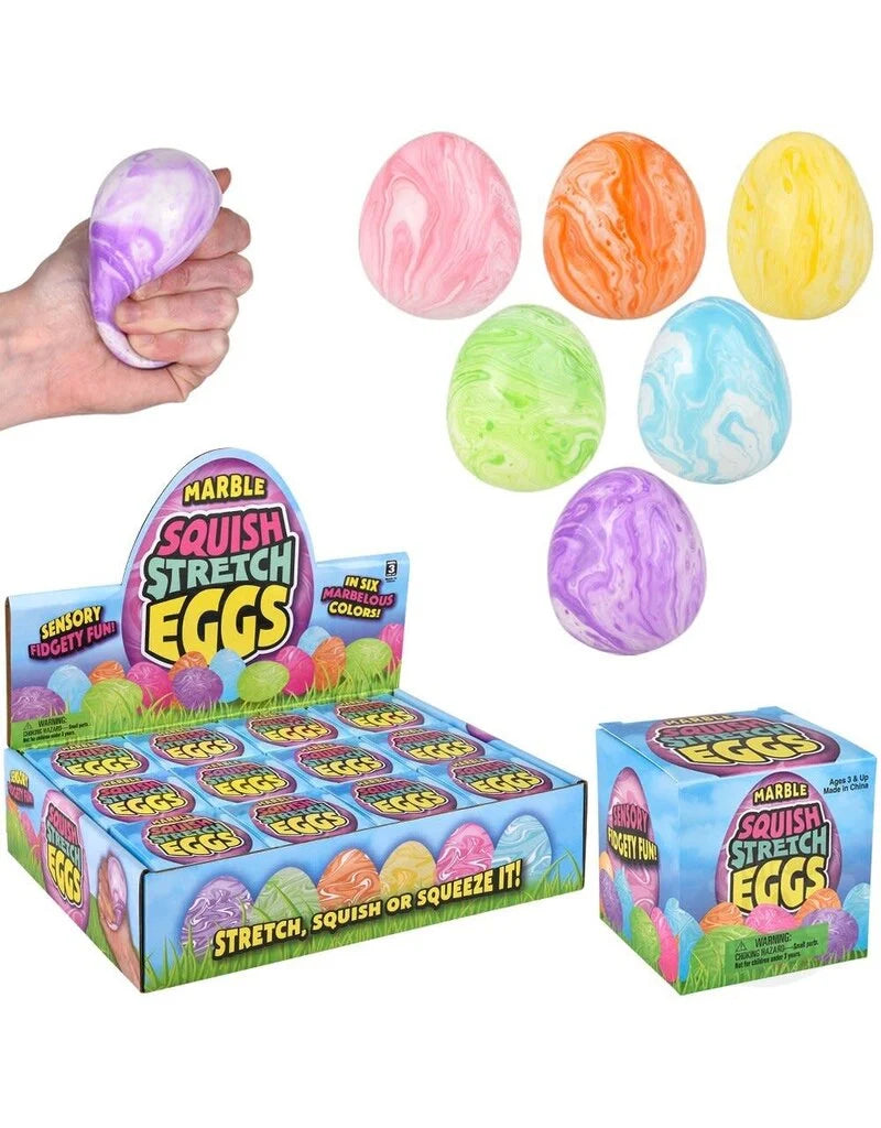 2.5" Squish and Stretch Marbleized Easter Egg
