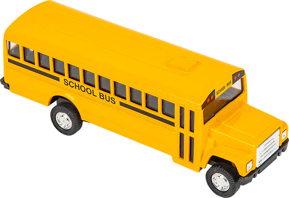 5" Die Cast Pull Back School Bus